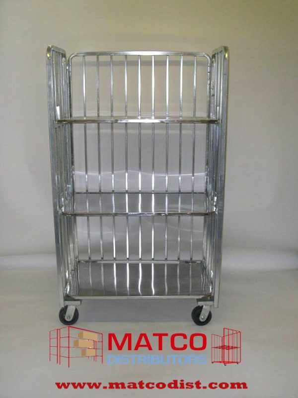 STAINLESS STEEL 360 DOZEN EGG DISPLAY OR DISTRIBUTION CART